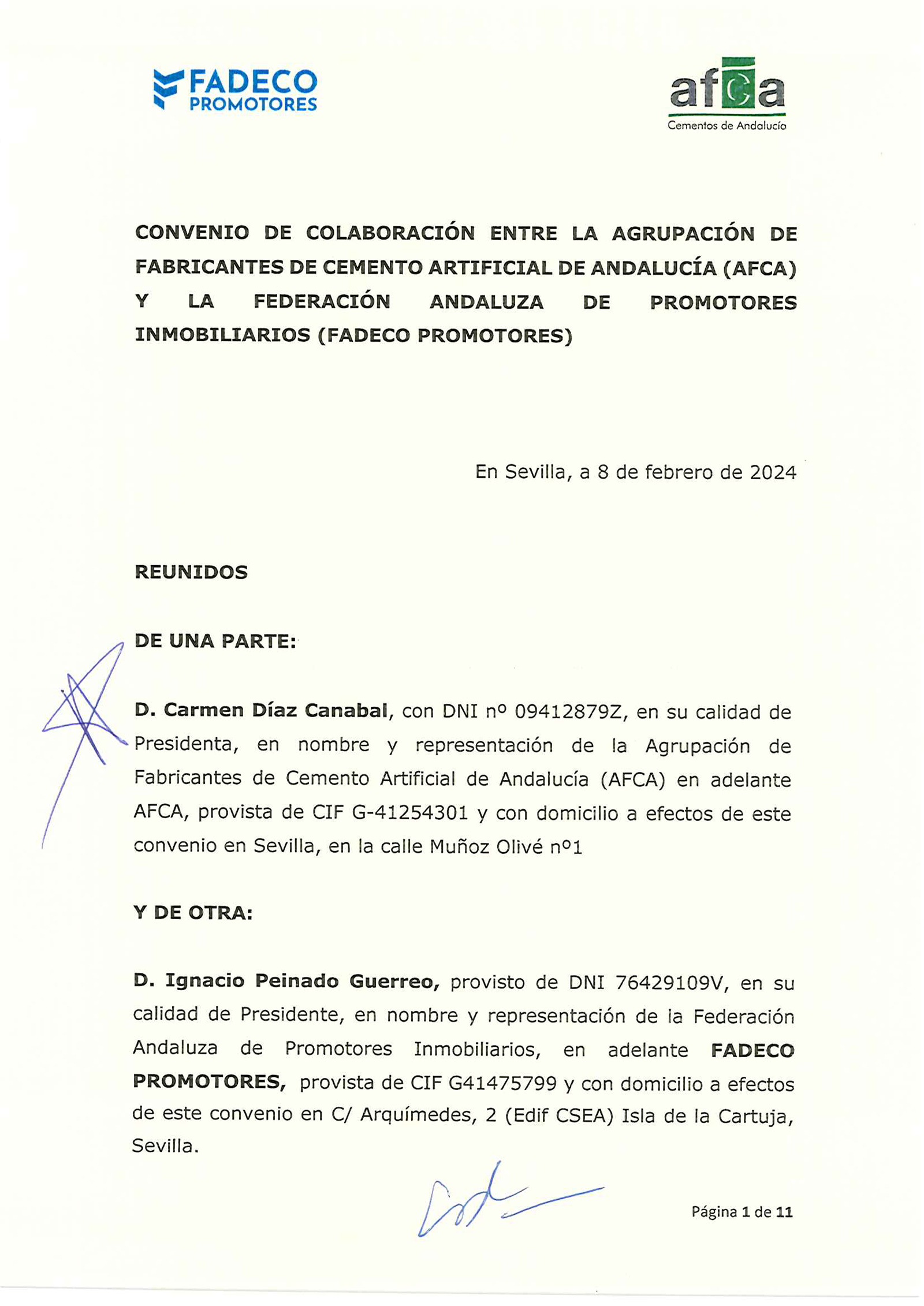 Acuerdo institucional sobre la valorización